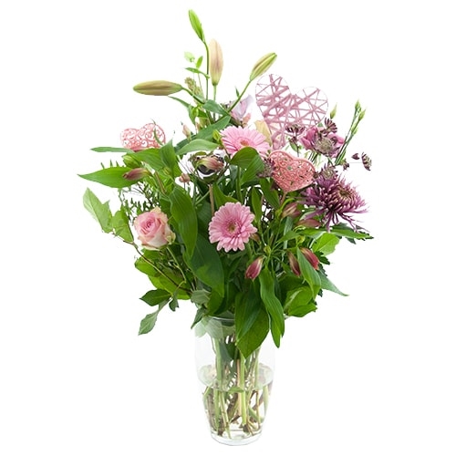 Valentine bouquet pink